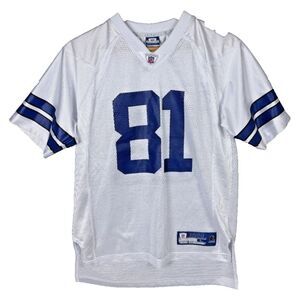Vintage Terrell Owens #81 Dallas Cowboys Jersey White Reebok NFL Youth Large